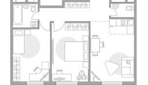 3-к квартира, строящийся дом, 56м2, 5/14 этаж