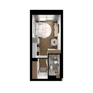 Студия квартира, вторичка, 21м2, 6/9 этаж