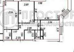 3-к квартира, вторичка, 68м2, 1/8 этаж