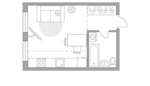 Студия квартира, строящийся дом, 25м2, 9/14 этаж