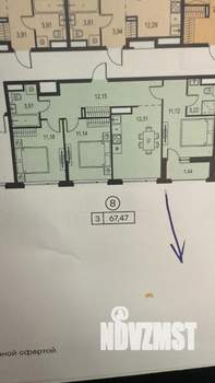 3-к квартира, вторичка, 68м2, 12/15 этаж