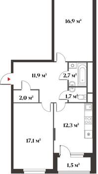 5-к квартира, вторичка, 116м2, 2/6 этаж