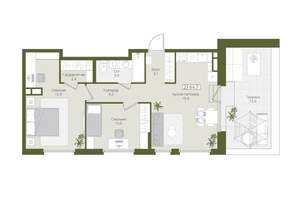 2-к квартира, вторичка, 65м2, 8/8 этаж
