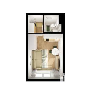 Студия квартира, вторичка, 20м2, 5/9 этаж