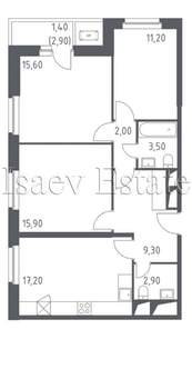 3-к квартира, вторичка, 78м2, 7/32 этаж