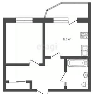 1-к квартира, вторичка, 41м2, 5/17 этаж