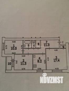 3-к квартира, вторичка, 65м2, 1/9 этаж
