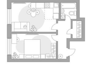 2-к квартира, вторичка, 45м2, 14/23 этаж