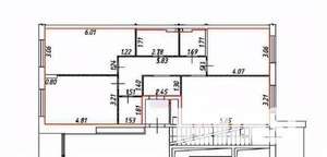 3-к квартира, вторичка, 86м2, 1/9 этаж