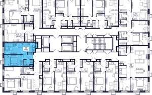 1-к квартира, строящийся дом, 40м2, 14/28 этаж