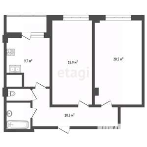 2-к квартира, вторичка, 65м2, 12/25 этаж