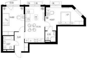 2-к квартира, вторичка, 61м2, 5/9 этаж