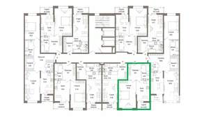 1-к квартира, вторичка, 48м2, 6/9 этаж