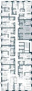 2-к квартира, строящийся дом, 68м2, 23/25 этаж