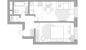 2-к квартира, вторичка, 42м2, 19/23 этаж