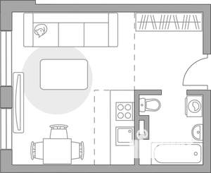 Студия квартира, строящийся дом, 26м2, 1/6 этаж