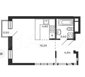 Студия квартира, вторичка, 30м2, 2/25 этаж