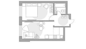 2-к квартира, строящийся дом, 40м2, 17/24 этаж