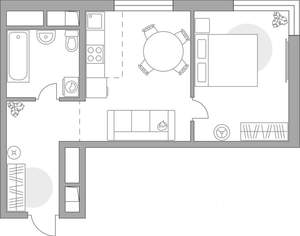 2-к квартира, вторичка, 34м2, 12/14 этаж