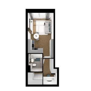 Студия квартира, вторичка, 28м2, 6/9 этаж