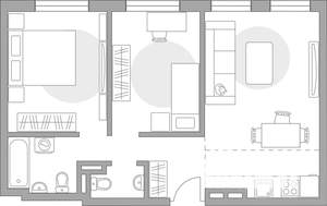 3-к квартира, строящийся дом, 53м2, 2/6 этаж