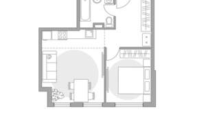 2-к квартира, строящийся дом, 40м2, 1/14 этаж