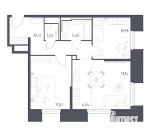 2-к квартира, вторичка, 64м2, 7/30 этаж