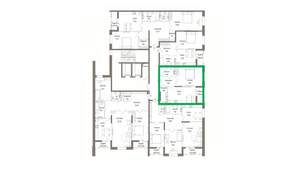 1-к квартира, вторичка, 53м2, 6/9 этаж