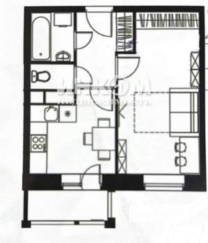 1-к квартира, вторичка, 32м2, 2/4 этаж