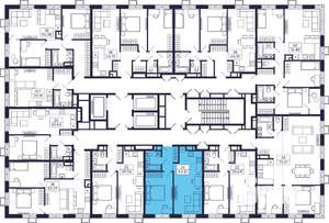 1-к квартира, строящийся дом, 45м2, 17/28 этаж