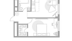 2-к квартира, строящийся дом, 35м2, 9/14 этаж