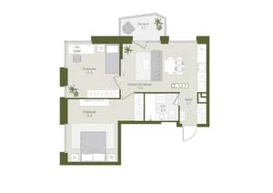 2-к квартира, вторичка, 54м2, 4/8 этаж