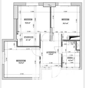 2-к квартира, вторичка, 48м2, 3/12 этаж