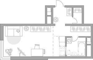 Студия квартира, строящийся дом, 29м2, 8/14 этаж