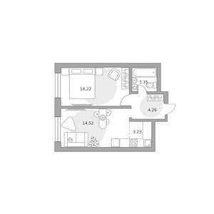 2-к квартира, вторичка, 40м2, 9/25 этаж