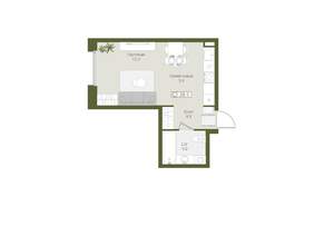 Студия квартира, вторичка, 29м2, 1/8 этаж