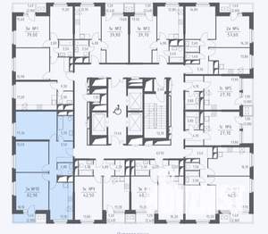 3-к квартира, вторичка, 83м2, 3/32 этаж