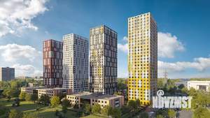 1-к квартира, строящийся дом, 53м2, 2/28 этаж