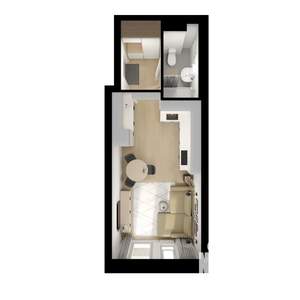 Студия квартира, вторичка, 24м2, 6/9 этаж