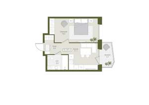 1-к квартира, вторичка, 37м2, 2/8 этаж