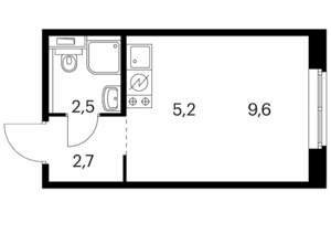 Студия квартира, вторичка, 20м2, 3/9 этаж