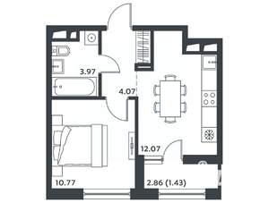 1-к квартира, вторичка, 32м2, 13/15 этаж