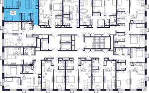 2-к квартира, строящийся дом, 49м2, 13/28 этаж