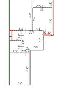 2-к квартира, вторичка, 61м2, 5/8 этаж