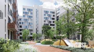 1-к квартира, строящийся дом, 33м2, 4/9 этаж