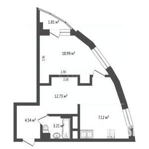 1-к квартира, вторичка, 41м2, 14/17 этаж