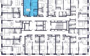 1-к квартира, строящийся дом, 40м2, 22/28 этаж
