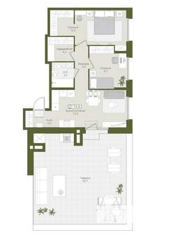 2-к квартира, вторичка, 75м2, 6/8 этаж