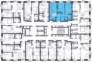 2-к квартира, строящийся дом, 63м2, 3/28 этаж