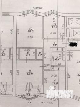 3-к квартира, вторичка, 80м2, 4/16 этаж